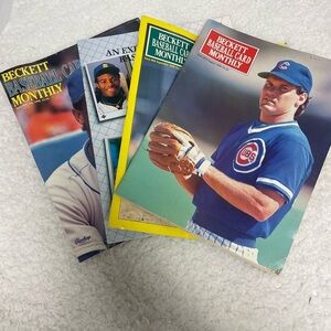 Beckett Baseball Card Monthly Magazines 3 Months & Beckett Baseball Card Guide